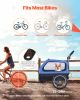 Dog Bike Trailer, Supports up to 88 lbs, 2-in-1 Pet Stroller Cart Bicycle Carrier for Small & Large Dogs, Easy Folding Frame with Quick Release Wheel