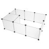 12 Pieces Pet Playpen, Portable Large Plastic Yard Fence Small Animals, Puppy Kennel Crate Fence Tent RT
