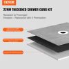 Shower Curb Kit, 36"x36" Shower Pan Kit with 6.3" Central Drain, Lightweight EPS Shower Installation Kits with 2 Waterproof Cloths