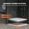 Shower Curb Kit, 36"x36" Shower Pan Kit with 6.3" Central Drain, Lightweight EPS Shower Installation Kits with 2 Waterproof Cloths